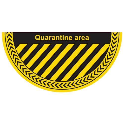 Quarantine Area - R9 Floor Graphic (750 X 375mm)