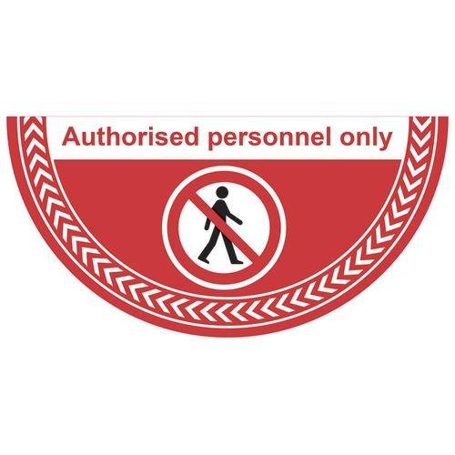 Authorised Personnel Only - R9 Floor Graphic (750 X 375mm)