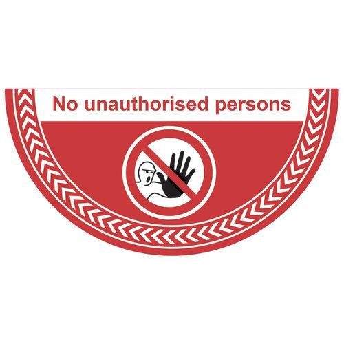 No Unauthorised Persons - R9 Floor Graphic (750 X 375mm)