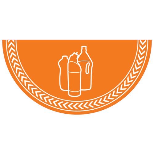 Plastic Only Symbol - R9 Floor Graphic (750 X 375mm)