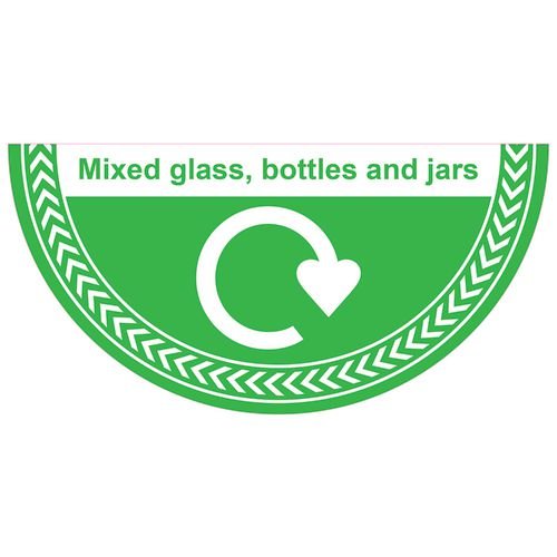 Mixed Glass, Bottles And Jars - R9 Floor Graphic (750 X 375mm)