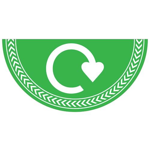 Mixed Glass, Bottles And Jars Symbol - R9 Floor Graphic (750 X 375mm)