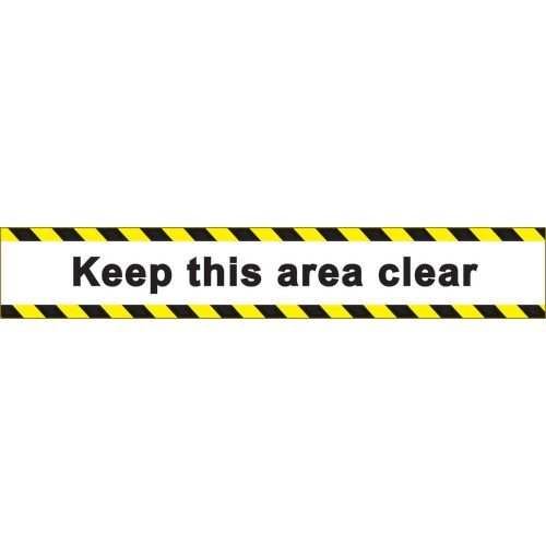 Keep This Area Clear - R9 Floor Graphic (600 X 100mm)