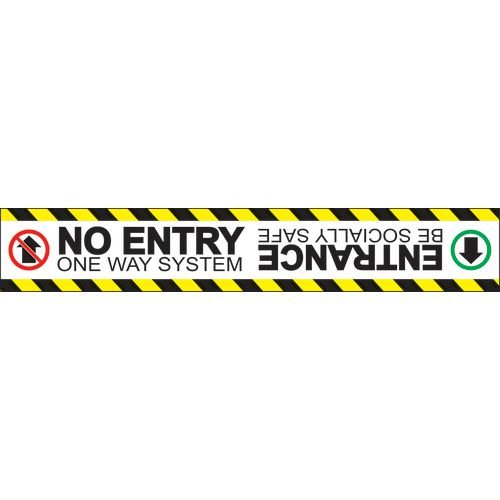 No Entry One Way System - R9 Floor Graphic (600 X 100mm)