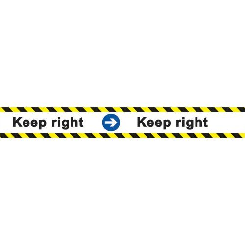 Keep Right - R9 Floor Graphic (800 X 100mm)