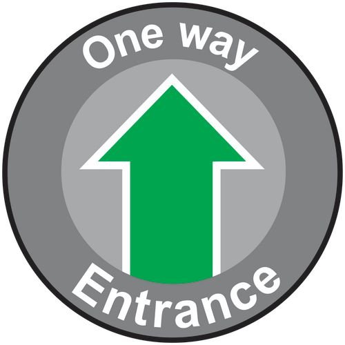 One Way Entrance - R9 Floor Graphic (400mm Dia.)