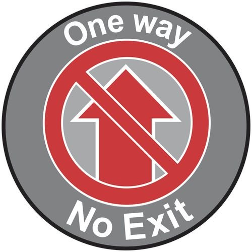 One Way No Exit - R9 Floor Graphic (400mm Dia.)