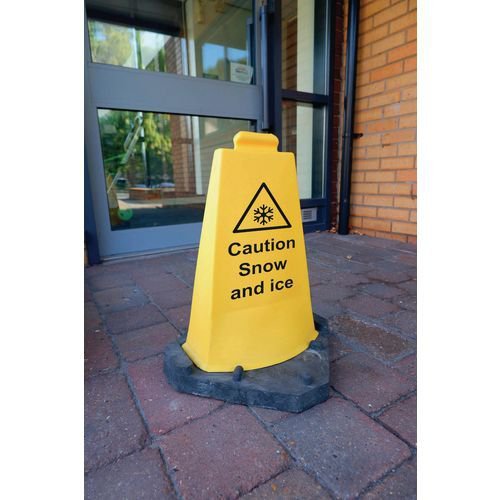 2-Sided winter hazard cone