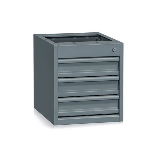 Storage Drawer Unit Grey 3X100 mm