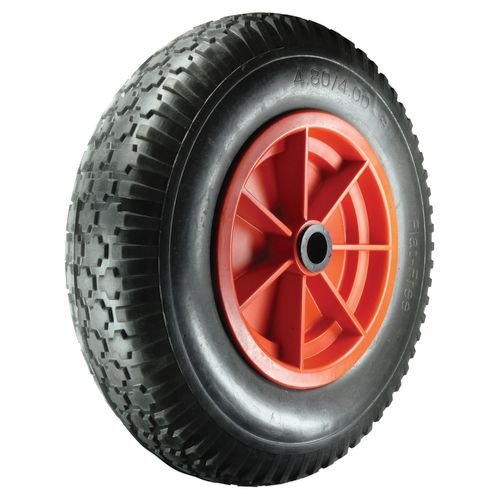 Wheel, Puncture Proof Tyre, 260mm Dia.,  Roller Bearing, Polypropylene Centre With Pattern Tread
