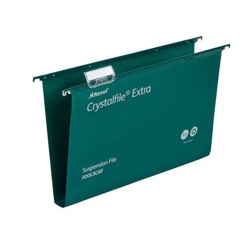 Rexel Crystalfile Extra foolscap suspension files