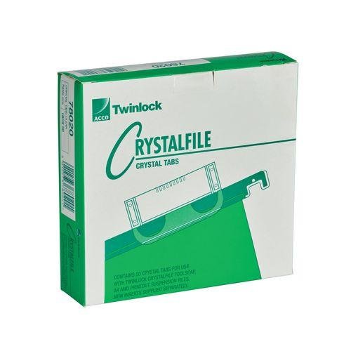 Rexel Crystafile Clear tabs for suspension files - clear tabs