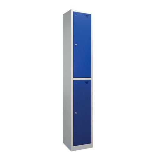 Express Standard Top Locker - Blue - 2  Door With Cam Lock - H X 300 W X 300 D mm'S - Flat Packed