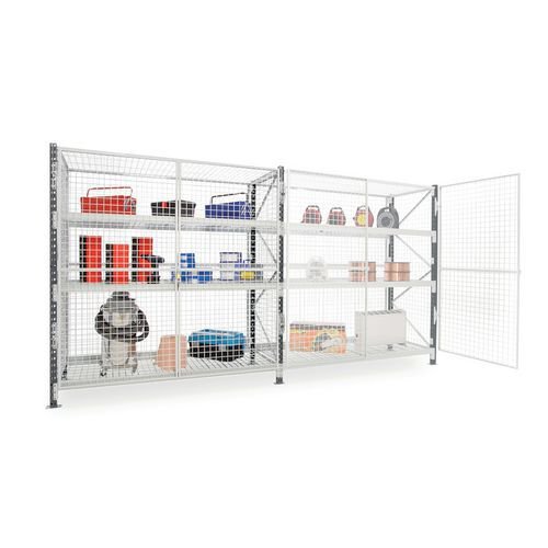 Security cage shelving