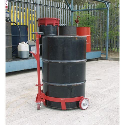 Drum and barrel trolley with removable multi-purpose handle