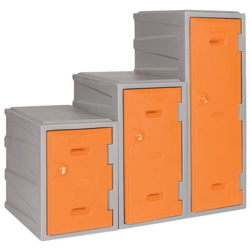 Plastic 1 Door Locker -  Key Operated Lock - H 450mm - Orange