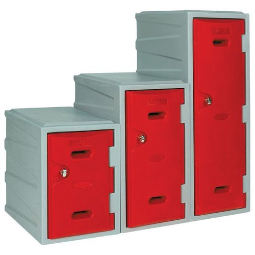 Plastic 1 Door Locker  - Key Operated Lock - H 450mm - Red
