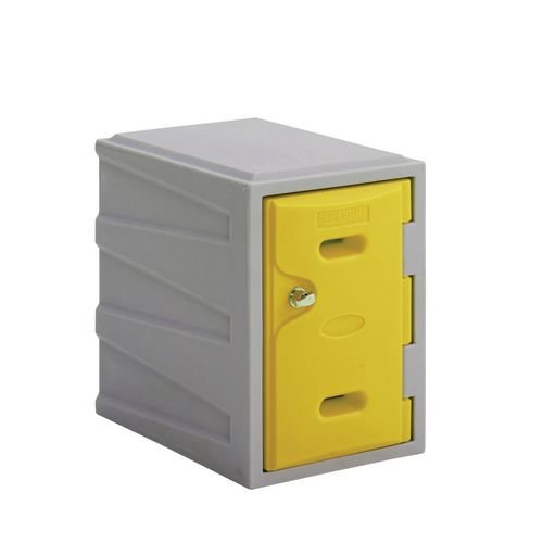 Plastic 1 Door Locker -  Key Operated Lock - H 450mm - Yellow