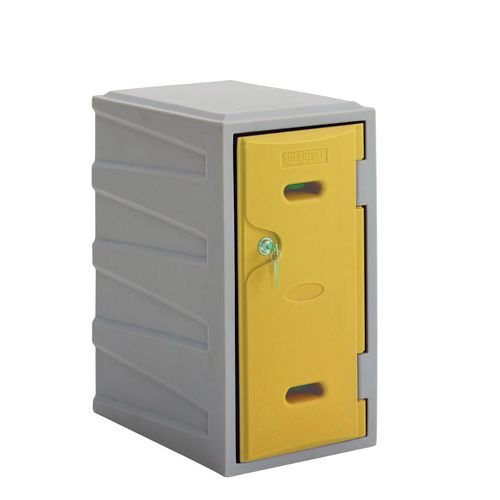 Plastic 1 Door Locker -  Key Operated Lock - H 600mm - Yellow