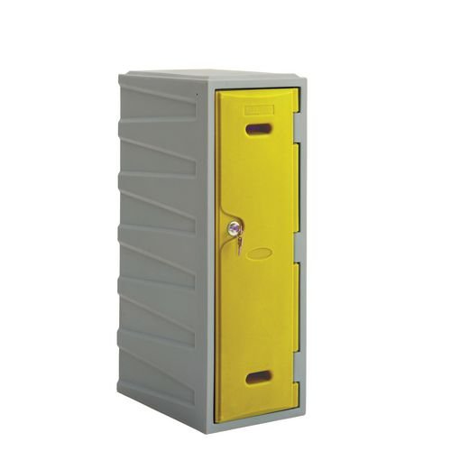 Plastic 1 Door Locker -  Key Operated Lock - H 900mm - Yellow