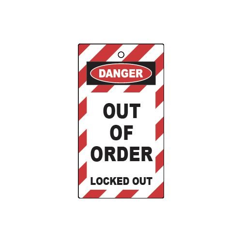 Lockout Tags - Out Of  Order (Double Sided 10 Pack)