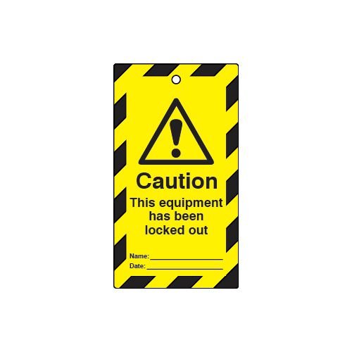 Lockout Tags - Caution This Equipment  Has Been Locked Out (Double Sided 10 Pack)