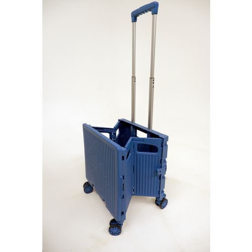 Folding box trolley with swivel wheels, capacity 35kg