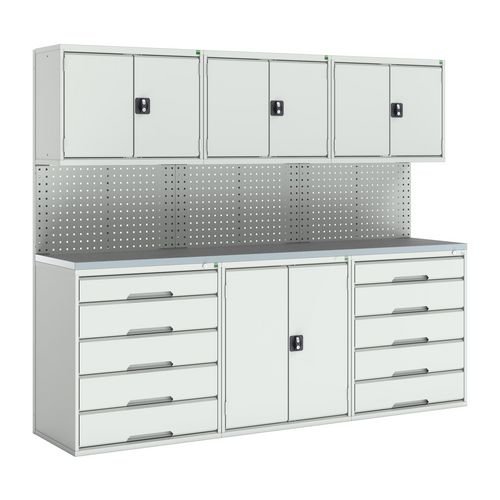 Verso Modular Workshop  With 4X Cupboards, 2X Cabinets