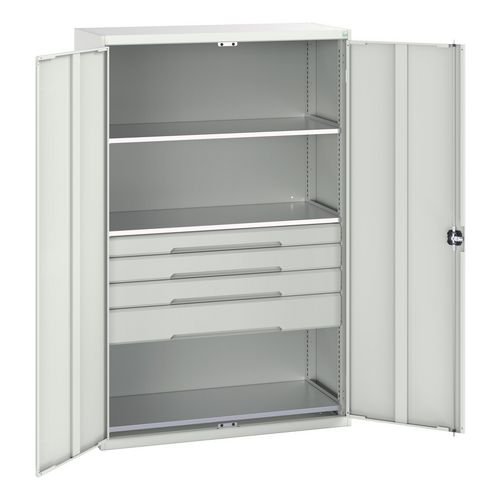 Verso Kitted Cupboard  With 3 Shelves, 4 Drawers