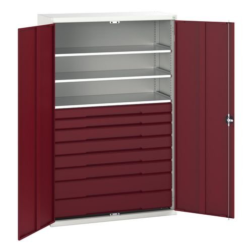 Verso Kitted Cupboard  With 3 Shelves, 8 Drawers