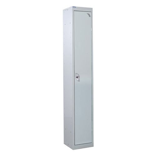 1 Door Standard Top Locker With Hasp  & Staple Lock - Light Grey - 1800 H X 300 W X 300 D mm
