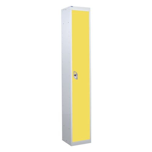 1 Door Standard Top Locker With Hasp  & Staple Lock - Yellow - 1800 H X 300 W X 300 D mm