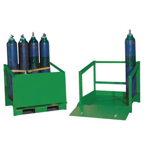 Gas cylinder storage unit, without roof
