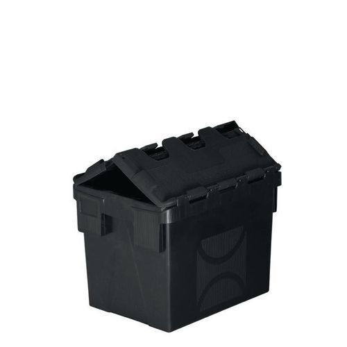 Recycled attached lid containers