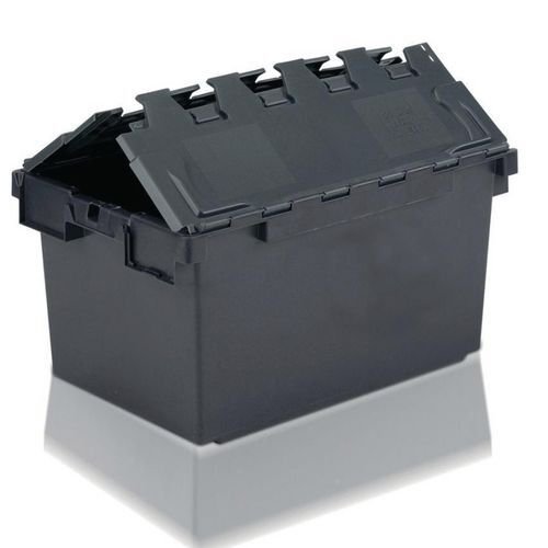 Recycled attached lid containers