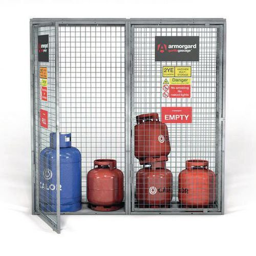 Gorilla double compartment gas cylinder cage