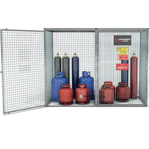 Gorilla double compartment gas cylinder cage