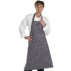 Chefs Butcher Bib Apron 31 X 40 Blue White Stripe