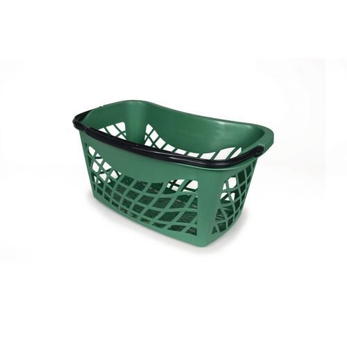 Ergonomic plastic shopping baskets