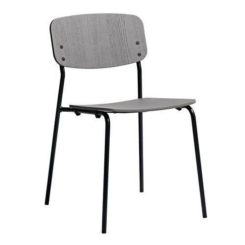 Contemporary ash finish side chairs