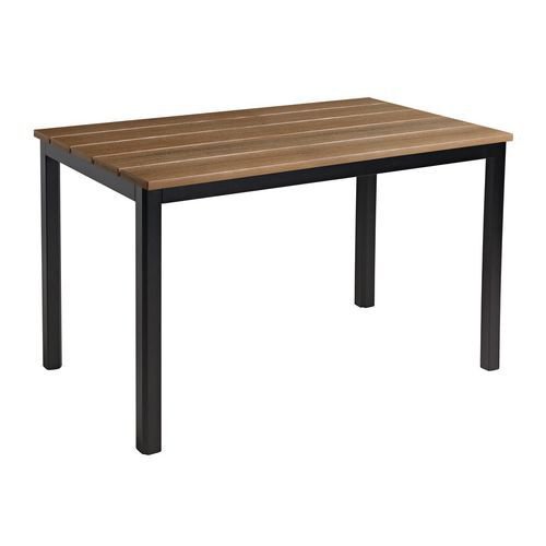 Outdoor wood-effect 4-Leg dining table