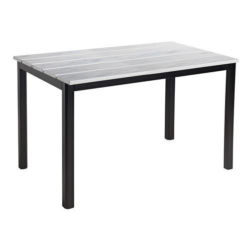 Outdoor wood-effect 4-Leg dining table