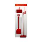 Shadow Board Cleaning Station with Leanstand, Stocked with Hooks, Style A Red, (610 mm X 2000 Mm)