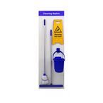 Shadow Board Cleaning Station with Leanstand, Stocked with Hooks, Style C Blue, (650 mm X 2000 Mm)