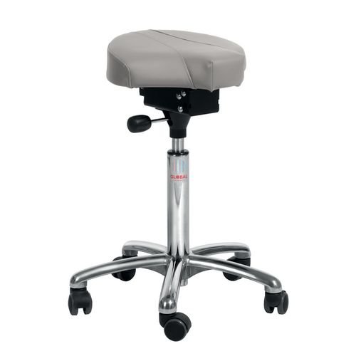 Gamma Saddle Chair - Easy Seat + Castors + Imtn Leather Adj Seat Height 58-7Cm
