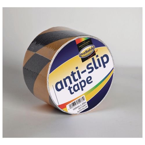 Prosolve Anti-Slip Hazard  Tape Per Roll  100mm X 20M Black/Yellow
