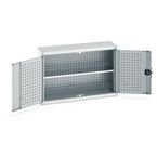 Wall Cupboard 700 High with Shelf, Light Grey