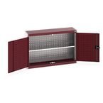 Wall Cupboard 700 High with Shelf, Red