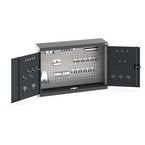 Wall Cupboard 700 High - Anthracite Greywith 40 Piece Hook Set