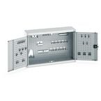 Wall Cupboard 700 Highwith 40 Piece Hook Set, Light Grey